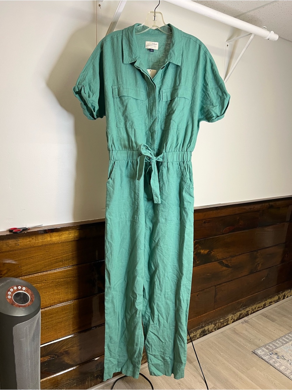 NWT Universal Thread Green Button Up Jumpsuit- 6